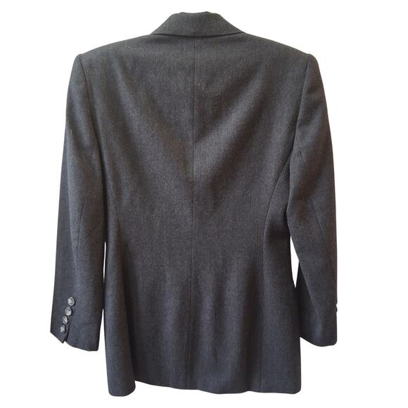 Jones New York Women 100% Pure Wool Coat Blazer 1 Button Jacket Gray Size-4 - Picture 2 of 10